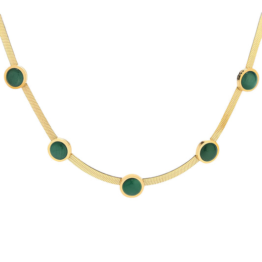 Necklace, 18K Gold Plated Steel
