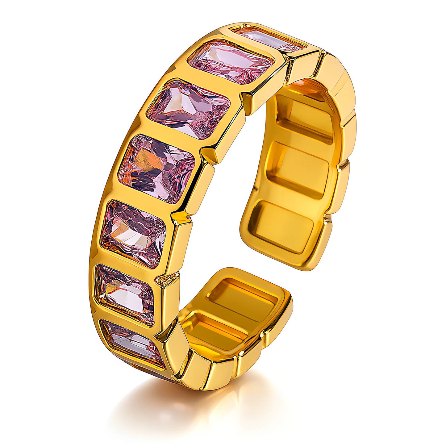 Ring, 18K Gold Plated Steel