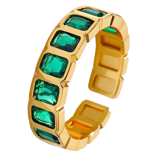 Ring, 18K Gold Plated Steel