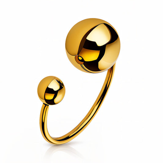 Ring, 18K Gold Plated Steel