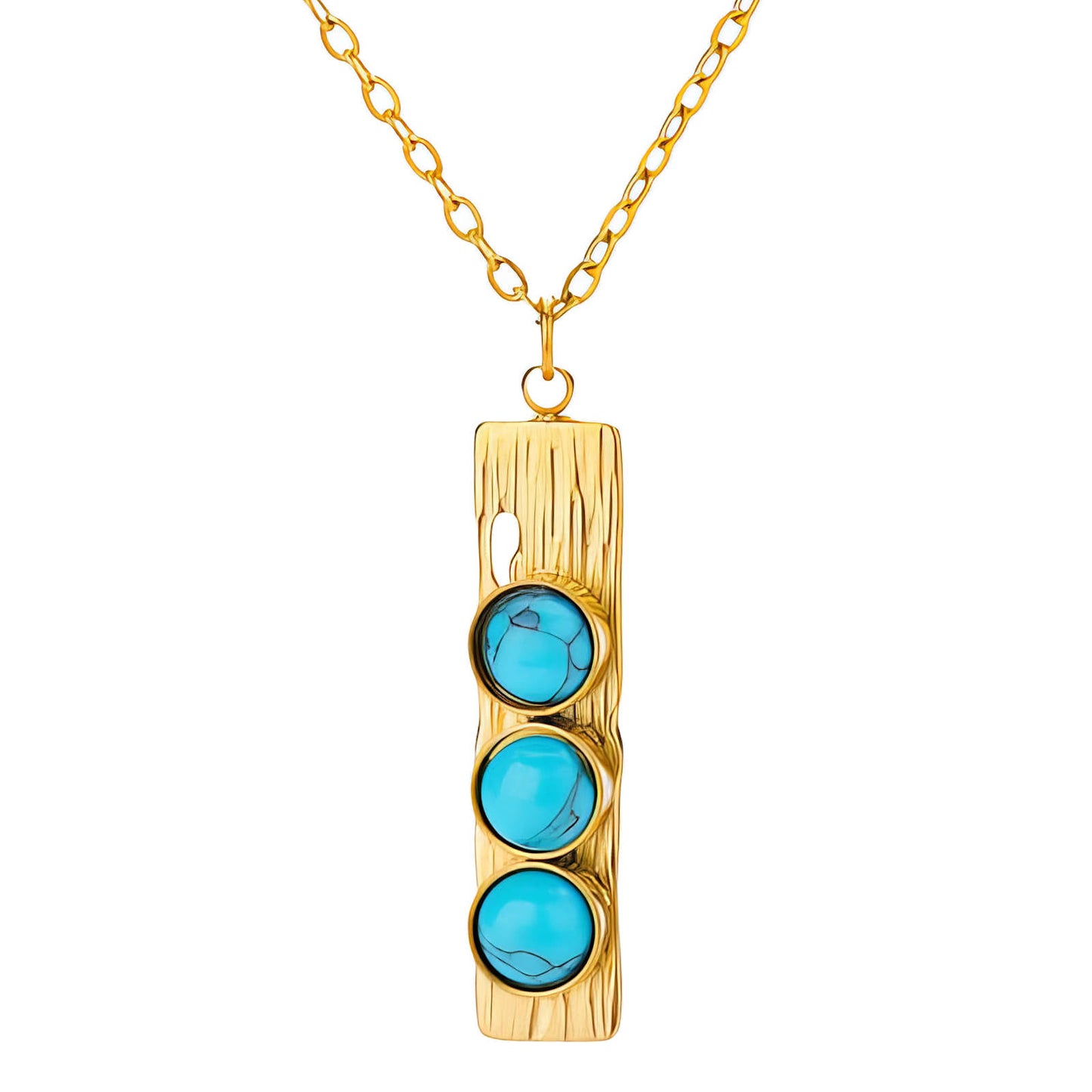 Necklace, 18K Gold Plated Steel