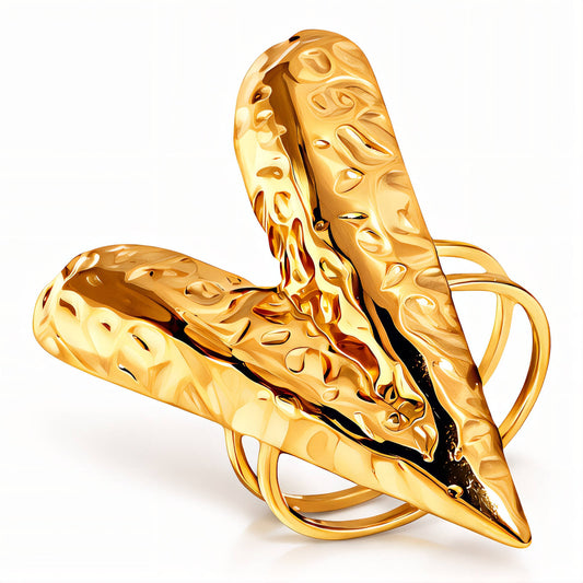 Heart Ring, 18K Gold Plated Steel