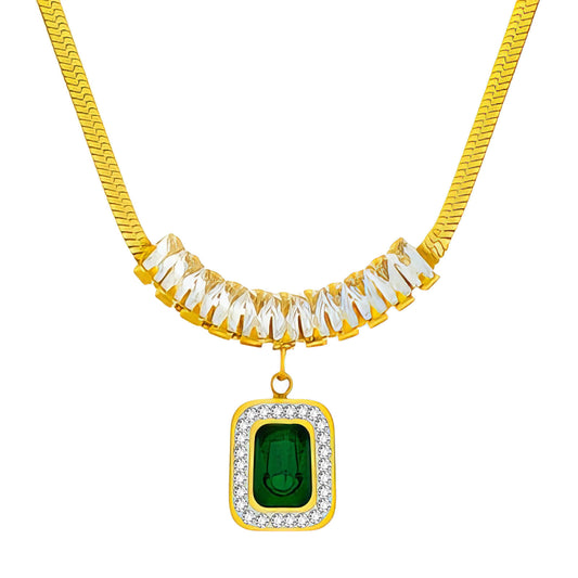 Necklace, 18K Gold Plated Steel