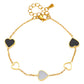 Hearts Bracelet, 18K Gold Plated Steel