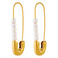 Earrings, 18K Gold Plated Steel