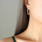 Earrings, 18K Gold Plated Steel