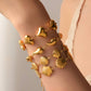 Seashells Bracelet, 18K Gold Plated Steel
