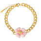 Flower Bracelet, 18K Gold Plated Steel