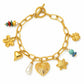 Hearts Bracelet, 18K Gold Plated Steel