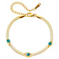 Evil Eyes Bracelet, 18K Gold Plated Steel