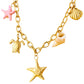 Starfish Necklace, 18K Gold Plated Steel