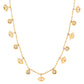Evil Eyes Necklace, 18K Gold Plated Steel