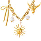 Sun Necklace, 18K Gold Plated Steel