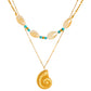 Seashell Necklace, 18K Gold Plated Steel