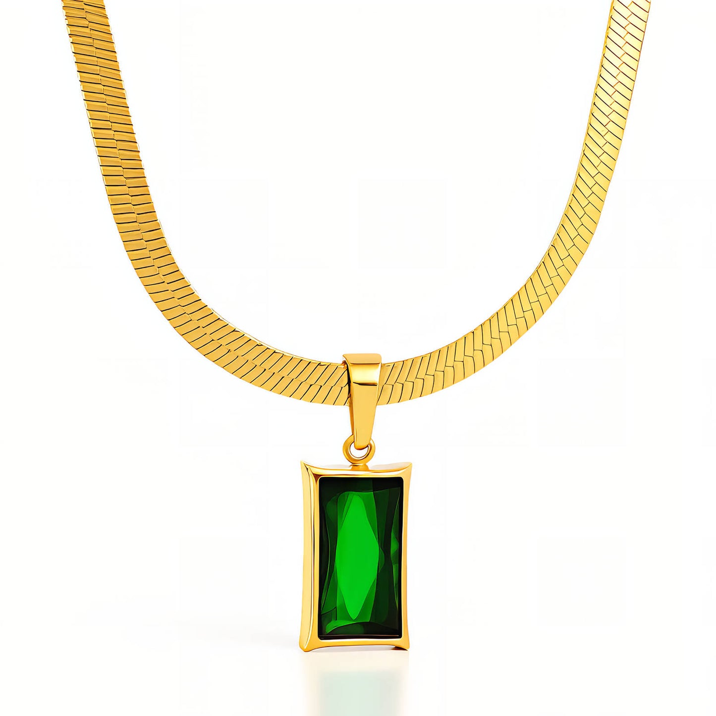 Necklace, 18K Gold Plated Steel