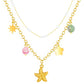 Starfish Necklace, 18K Gold Plated Steel