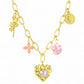 Hearts Necklace, 18K Gold Plated Steel