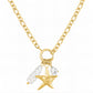 Starfish Necklace, 18K Gold Plated Steel