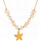 Starfish Necklace, 18K Gold Plated Steel