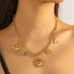 Necklace, 18K Gold Plated Steel