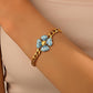 Flower Bracelet, 18K Gold Plated Steel
