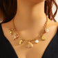 Seashells Necklace, 18K Gold Plated Steel