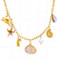 Seashells Necklace, 18K Gold Plated Steel
