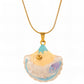 Seashell Necklace, 18K Gold Plated Steel