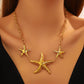 Starfishes Necklace, 18K Gold Plated Steel