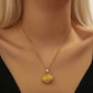 Seashell Necklace, 18K Gold Plated Steel