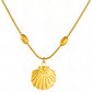 Seashell Necklace, 18K Gold Plated Steel