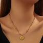 Seashell Necklace, 18K Gold Plated Steel