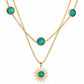 Sun Necklace, 18K Gold Plated Steel