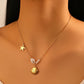 Seashell Necklace, 18K Gold Plated Steel
