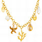 Necklace, 18K Gold Plated Steel