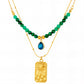 Sun Necklace, 18K Gold Plated Steel