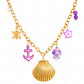 Seashell Necklace, 18K Gold Plated Steel