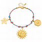 Sun Bracelet, 18K Gold Plated Steel