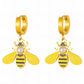 Bees Earrings, 18K Gold Plated Steel