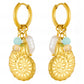 Seashells Earrings, 18K Gold Plated Steel