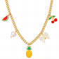 Pineapple Necklace, 18K Gold Plated Steel