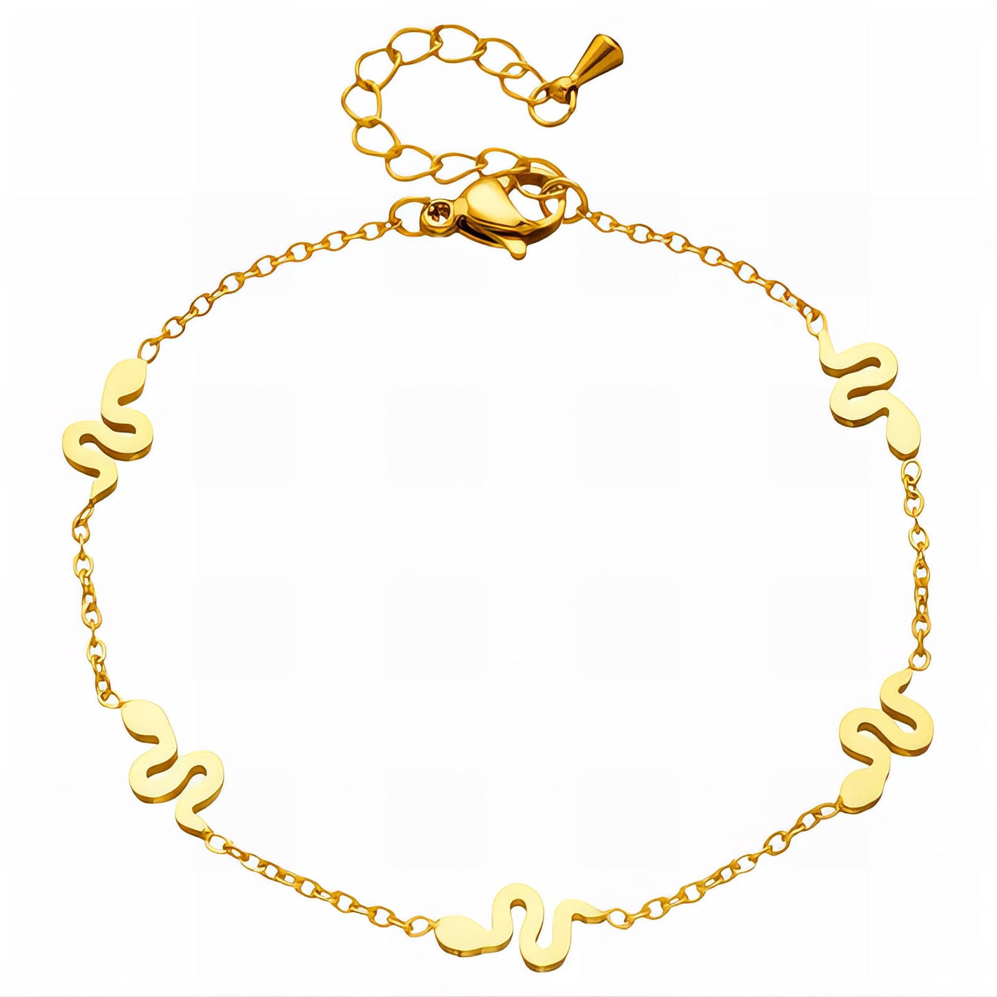 Snakes Bracelet, 18K Gold Plated Steel