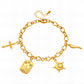 Bracelet, 18K Gold Plated Steel