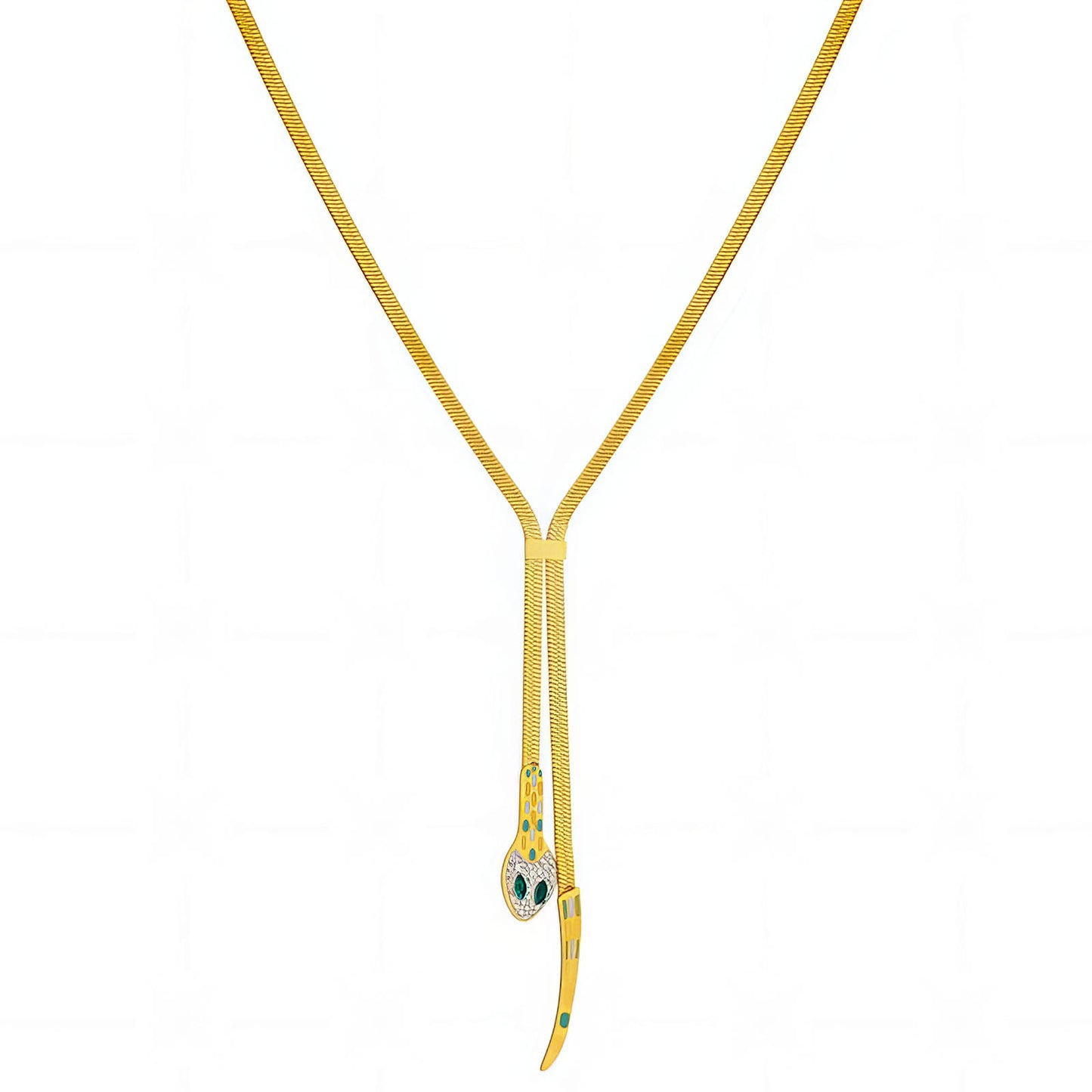 Snake Necklace, 18K Gold Plated Steel