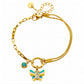 Butterfly Bracelet, 18K Gold Plated Steel