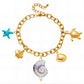 Seashells Bracelet, 18K Gold Plated Steel
