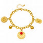 Sun Bracelet, 18K Gold Plated Steel
