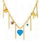 Hearts Necklace, 18K Gold Plated Steel