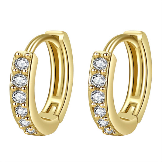 Earrings, 18K Gold Plated Brass