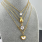 Hearts Necklace, 18K Gold Plated Steel